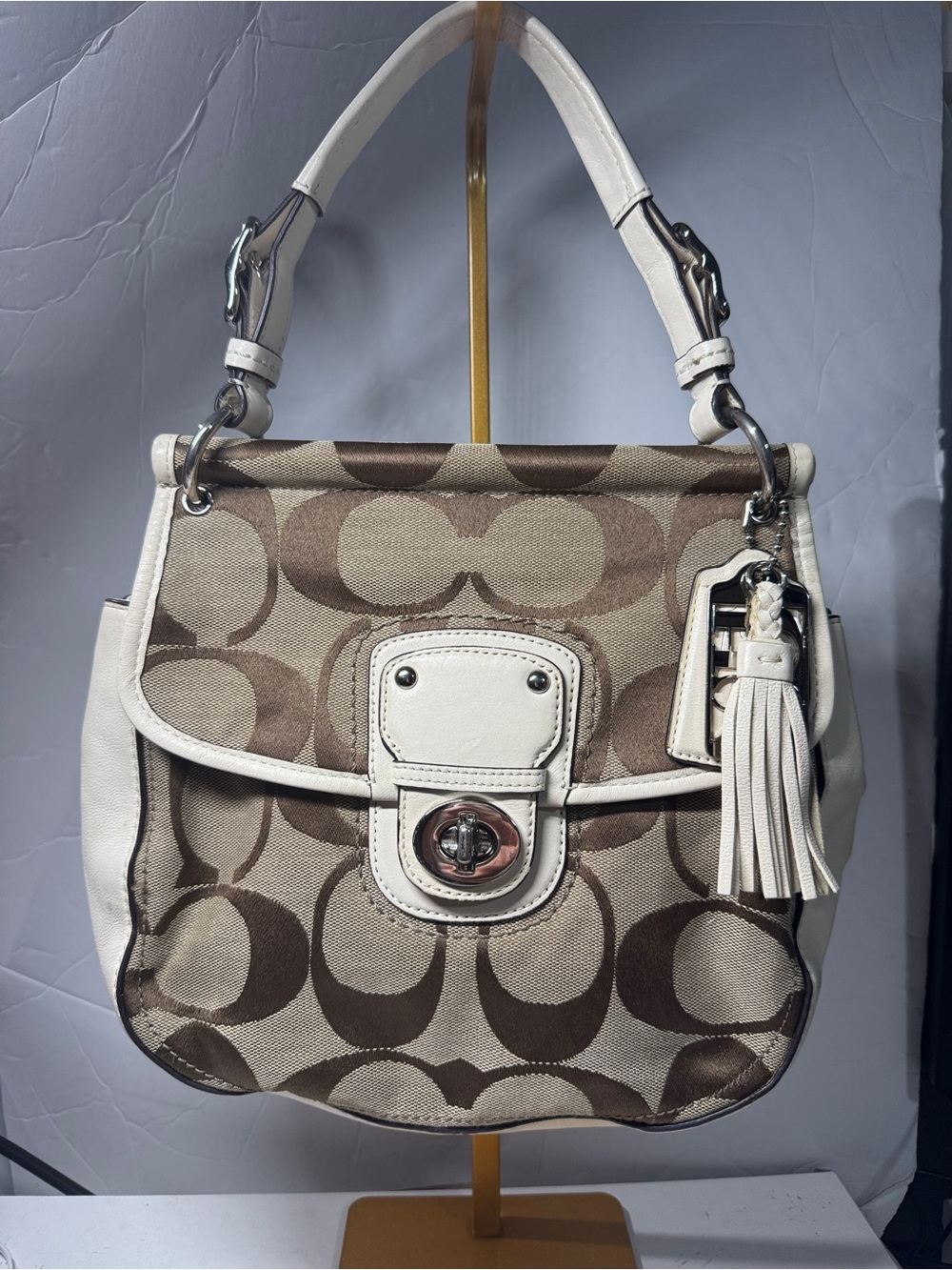 Coach Khaki white Willis Legacy Stripe 70th Anniversary limited edition 19034